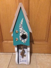 Large handmade wooden birds house with free postage