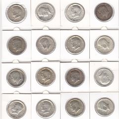 USA, 16 x Kennedy Half Dollar, 40% silver coins (no. 441)