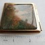 Vintage Art Deco 1930s, hand-painted, enameled compact mirror Image 9