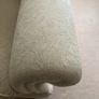 Cream armchair on brass caster Image 3