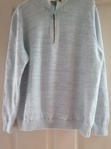 Designer Knitwear Inis Meain Linen Sweater with half zip