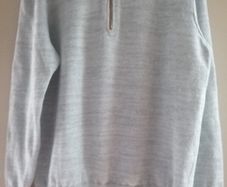 Designer Knitwear Inis Meain Linen Sweater with half zip