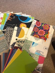 fabric from fabric books and colour cards