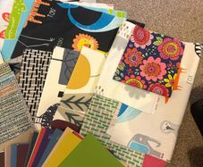 fabric from fabric books and colour cards