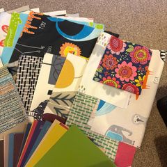 fabric from fabric books and colour cards