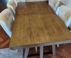 solid wood extendable dining table