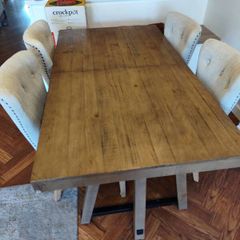 solid wood extendable dining table