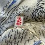 Gothic Skull Print Cotton Scarf Sarong Periwinkle Blue & Ivory Image 5