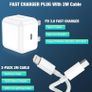 iPhone Charger Fast Charge 2Pack Fast Apple Charger Cable 2M/6FT iPhone Fast charger with USB C To Lightning Cable for iPhone 14 13 12 11 Pro Max XS XR X 8 7 6 Plus 5, iPad and iPod Image 6