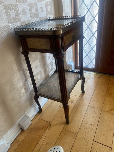 hall table and mirror