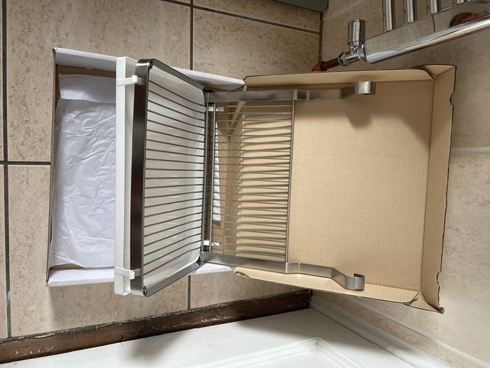 IKEA GRUNDTALHanging/foldable Storage Dish Rack with Drain for Kitchen