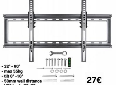 TV Wall Mount Bracket Tilt 32" - 90" TV