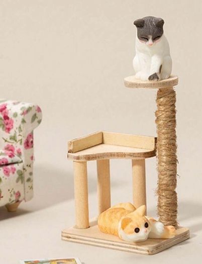 Cats Climbing Frame 1:12 Dollhouse Miniature
