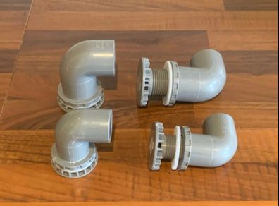 Elbow 90 degree upvc pvc tank adapter / connector size 25mm