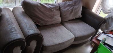 2 seater sofa bed and armchair