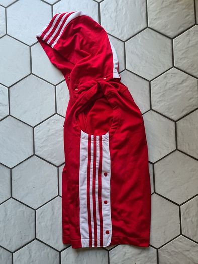 Adidas vest retro vintage Gilet red top adibreak shirt t-shirt poppers D164 Size S small the Brand