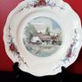 Set Of 6 Obernai Faienceries Sarreguemines France Dinner  Plates Henri Loux Design Image 3