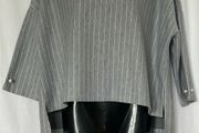 Stradivarius long sleeved top with pearl detail on sleeves, size M