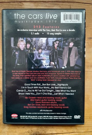 The Cars Live - DVD - Mint Condition