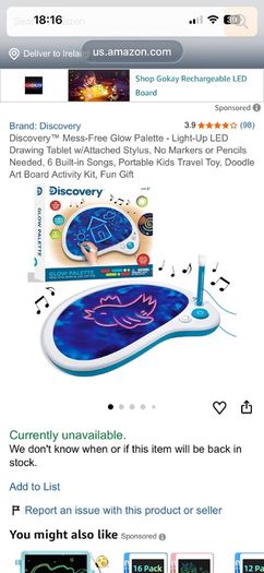 Art tablet for age 3+
