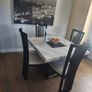marble effect table and chairs Image 2