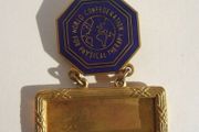 WORLD CONFEDERATION FOR PHYSICAL THERAPY (World Physiotherapy) - a vintage delegate's congress badge (1953)