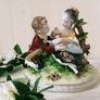 Unterweissbach Germany Porcelain Dresden Figurine  Courting Couple  "Young Lovers" Image 2