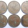 Vintage- Ireland, 1 Pingin Bronze Coins Image 10