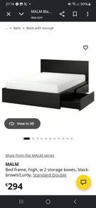 Bed frame wirh 4 pull out drawers