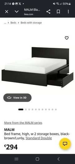 Bed frame wirh 4 pull out drawers