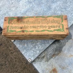 Rare Old Bushmills whiskey wooden box