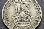 1936 United Kingdom 1 Shilling - George V silver coin