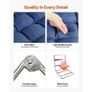 Floor Chair, 5 Adjustable Positions Folding Floor Gaming Chair with Back Support, Armrests, and Cushion, Sturdy Metal Frame with Recycled Foam and Linen Fabric, for Reading, Relaxing, Dark Blue Image 4