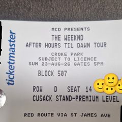 The Weeknd Ticketsx2 Aug 22nd Duleek