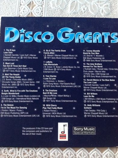 Disco Greats.  CD.