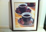 Limited Edition - Mounted Print of Two Coffee Cup
