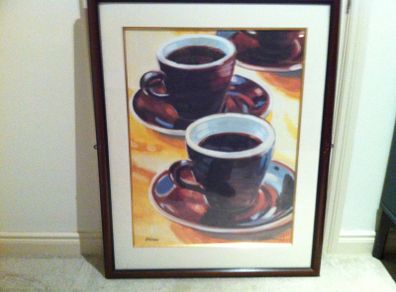 Limited Edition - Mounted Print of Two Coffee Cup