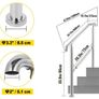 Stainless Steel Adjustable 3 Step Handrail for Indoor and Outdoor Stairs, 99.8 kg Capacity with Installation Kit for Porch and Steps Image 7