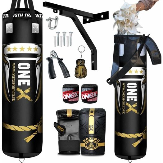 Punch Bag Heavy Duty 5ft Unfilled Hanging Boxing Set.