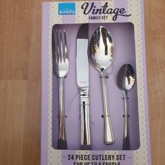 24 piece 6 person Cutlery Set RRP 45Eur high end restaurant quality AMEFA Florida Bead