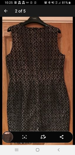 Gold And Black Lace Dress