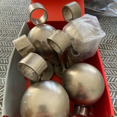 Chrome curtain fixtures