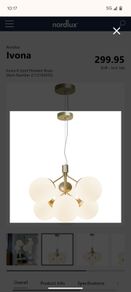 Nordlux Ivona 6 spot pendant - brass