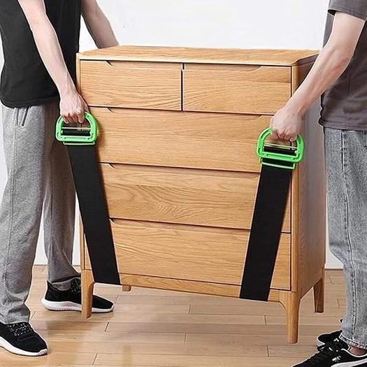 2 PACK Adjustable Lifting Moving Straps, with 2 Pair Gloves Single or Multi-Person Carrying Strap, Multipurpose Moving Straps for Furniture, Boxes, Mattress,Supports Up to 600 Lbs