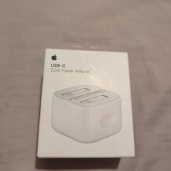 New Apple USB-C 20W power adapter (sealed) + free cable