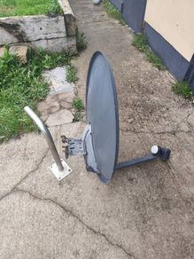 satellite dish with bracket. Hotbird setup