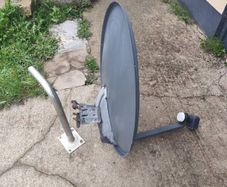 satellite dish with bracket. Hotbird setup