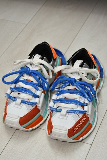 Dolce & Gabbana "Space" Super King Multicolor Sneakers bleu/blanc/orange Size: EU 39