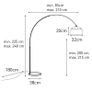 Modern Arc Floor Lamp Black XXL Image 4