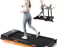 Walking Pad Treadmill with Incline, ADREAM Foldable Under Desk Treadmill, Portable 2 in 1 Walking Running Machine with Remote Control and LED Display
